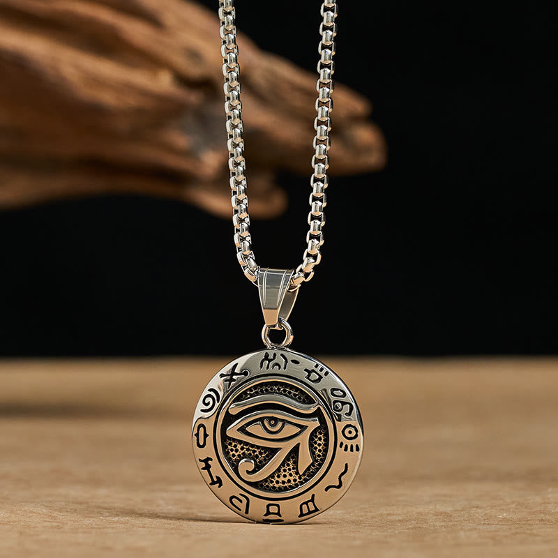 Collana con ciondolo in acciaio al titanio e Buddha Stones contro il malocchio - image 1