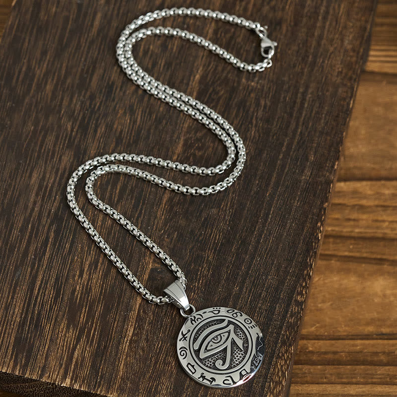 Collana con ciondolo in acciaio al titanio e Buddha Stones contro il malocchio - image 4