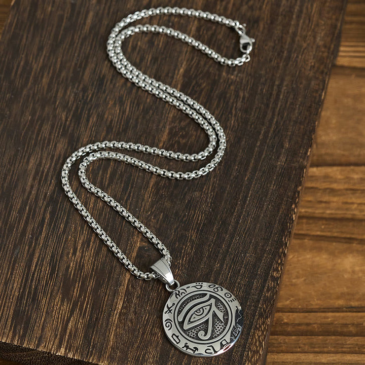 Collana con ciondolo in acciaio al titanio e Buddha Stones contro il malocchio - image 4