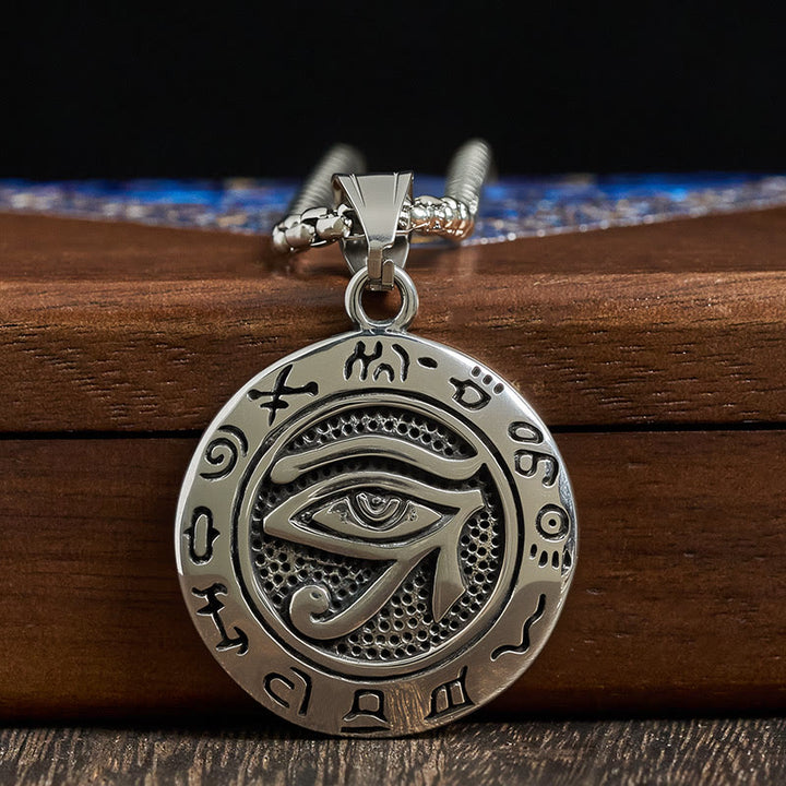 Collana con ciondolo in acciaio al titanio e Buddha Stones contro il malocchio - image 3