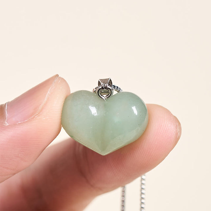 Collana con ciondolo a forma di cuore in Buddha Stones, ametista, topazio, cristallo rosa, opale, occhio di tigre, cristallo bianco, diaspro rosso, amazzonite, avventurina verde, ossidiana nera, citrino. - image 37