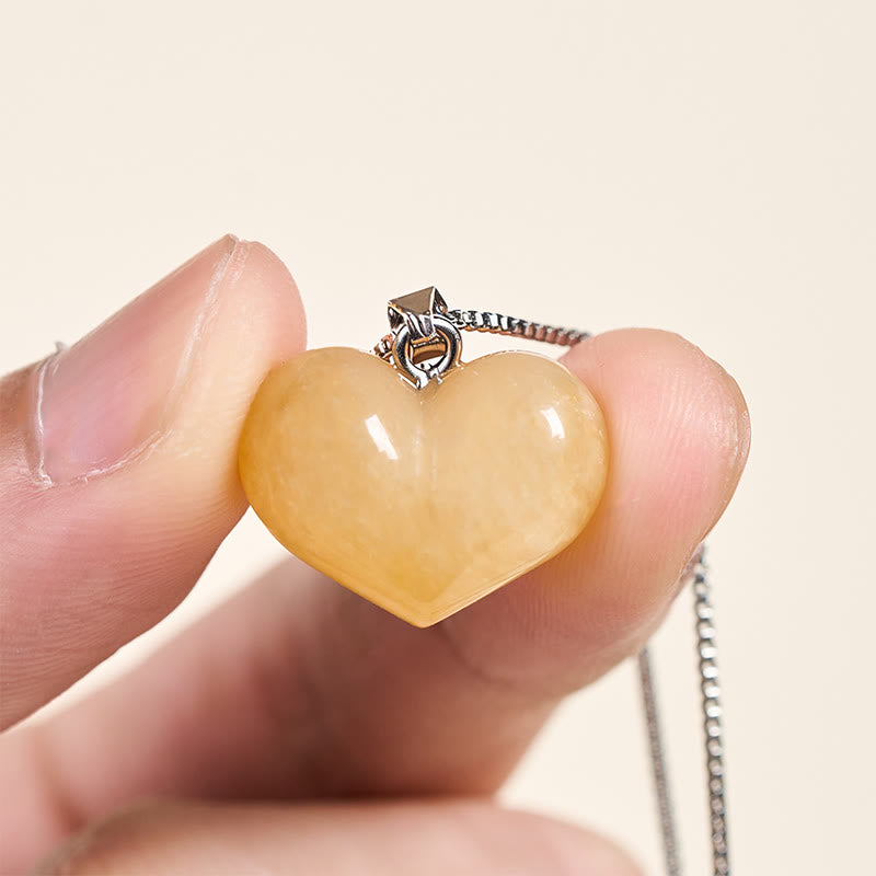 Collana con ciondolo a forma di cuore in Buddha Stones, ametista, topazio, cristallo rosa, opale, occhio di tigre, cristallo bianco, diaspro rosso, amazzonite, avventurina verde, ossidiana nera, citrino. - image 6