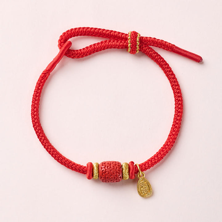 Buddha Stones Braccialetto portafortuna in filo di rame rosso con carattere Om Mani Padme Hum Fu - image 10