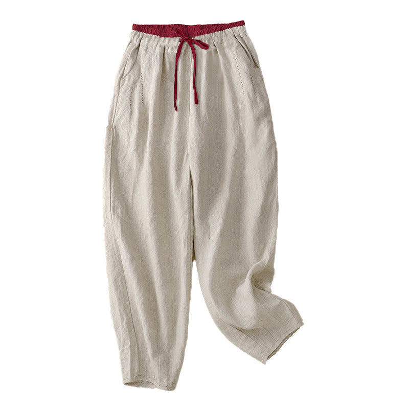 Buddha Stones Pantaloni harem da donna con tasche, lunghezza 7-8, con design color blocking, modello Commute - image 8