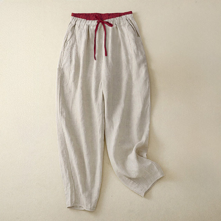 Buddha Stones Pantaloni harem da donna con tasche, lunghezza 7-8, con design color blocking, modello Commute - Biancheria - US8-10, UK/AU12-14, EU40-42 (2XL) - image 0