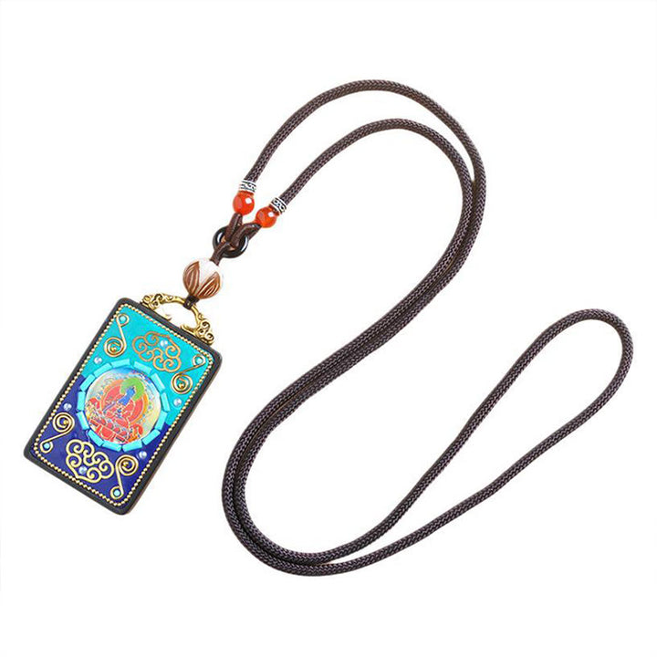 Collana con ciondolo in legno di ebano e Buddha Stones della medicina, simbolo della pace - image 6