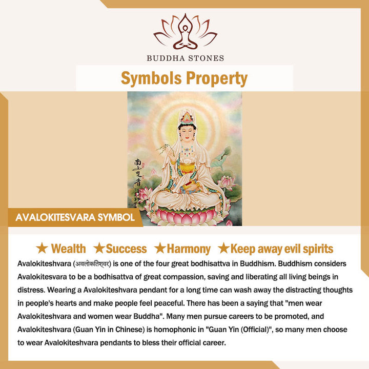Buddha Stones Collana con ciondolo ricchezza Kwan Yin Avalokitesvara Zakiram in rame - image 26