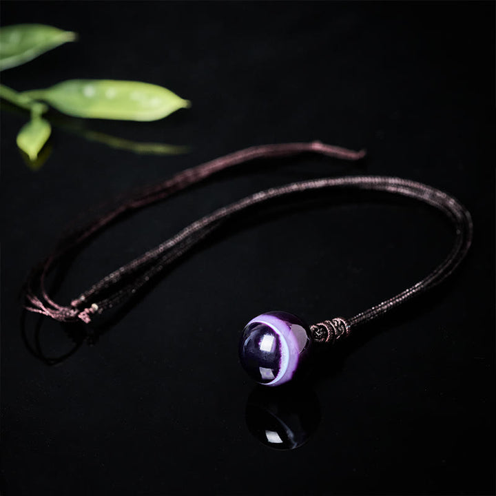 Buddha Stones Collana con pendente Balance in ametista, agata gialla, agata varia, cristallo rosa, lazurite, lapislazzuli - image 13