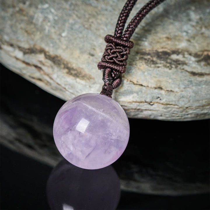 Buddha Stones Collana con pendente Balance in ametista, agata gialla, agata varia, cristallo rosa, lazurite, lapislazzuli - image 1