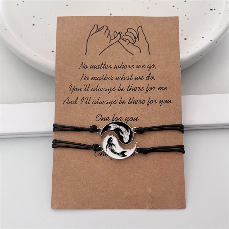 Braccialetto di coppia in ematite Yin Yang Buddha Stones 2 pezzi - Yin Yang (EDIZIONE PESCE KOI CON CARTA) - image 14