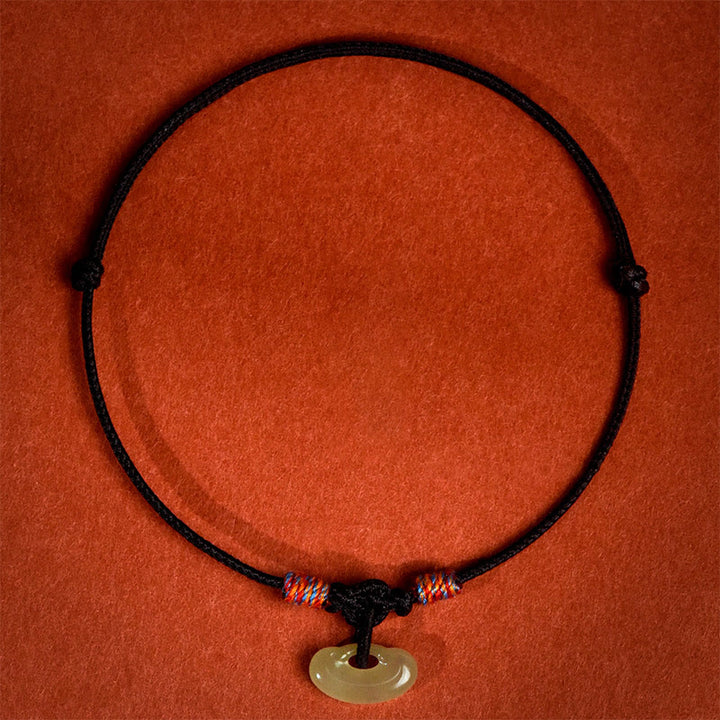 Buddha Stones Collare protettivo regolabile per cani e gatti con cordino rosso intrecciato in giada. - Nero - 50-65 cm - image 16