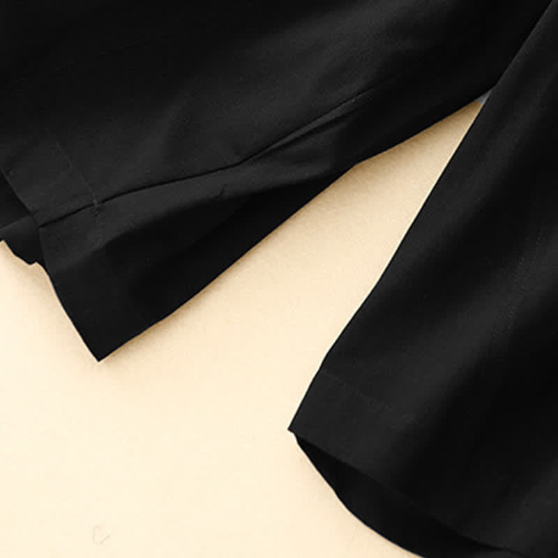 Buddha Stones Pantaloni corti da donna estivi in ​​cotone con elastico in vita e tasche. - image 13