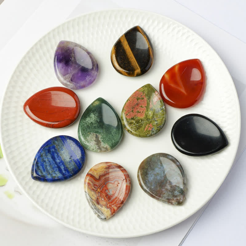 Buddha Stones a forma di goccia, pietra protettiva antistress, decorazione in cristallo 45*35*8mm - image 30