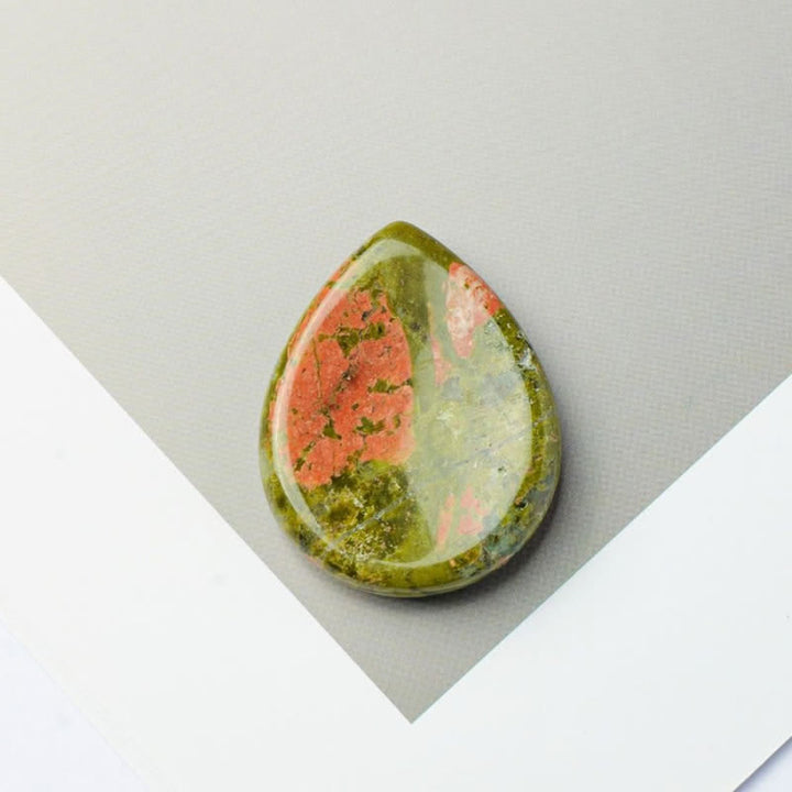 Buddha Stones a forma di goccia, pietra protettiva antistress, decorazione in cristallo 45*35*8mm - Unakite - 45*35*8mm - image 13