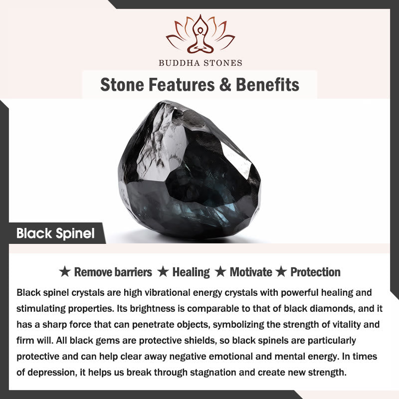 Buddha Stones Collana di spinello nero e turchese con perle di forza - image 3