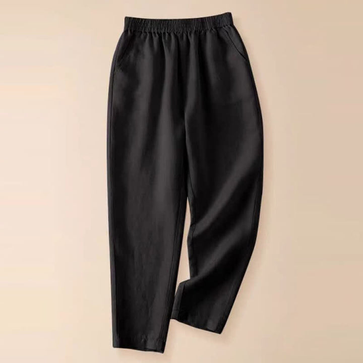 Buddha Stones Pantaloni estivi casual da donna a tinta unita, affusolati e con tasche. - Nero - US8-10, UK/AU12-14, EU40-42 (2XL) - image 27