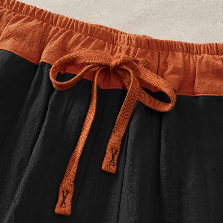 Pantaloni harem da donna in velluto a coste con contrasto di colore, foderati in pile termico e tasche, con Buddha Stones - image 43