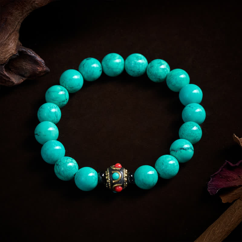 Buddha Stones Bracciale protettivo in turchese tibetano - image 2