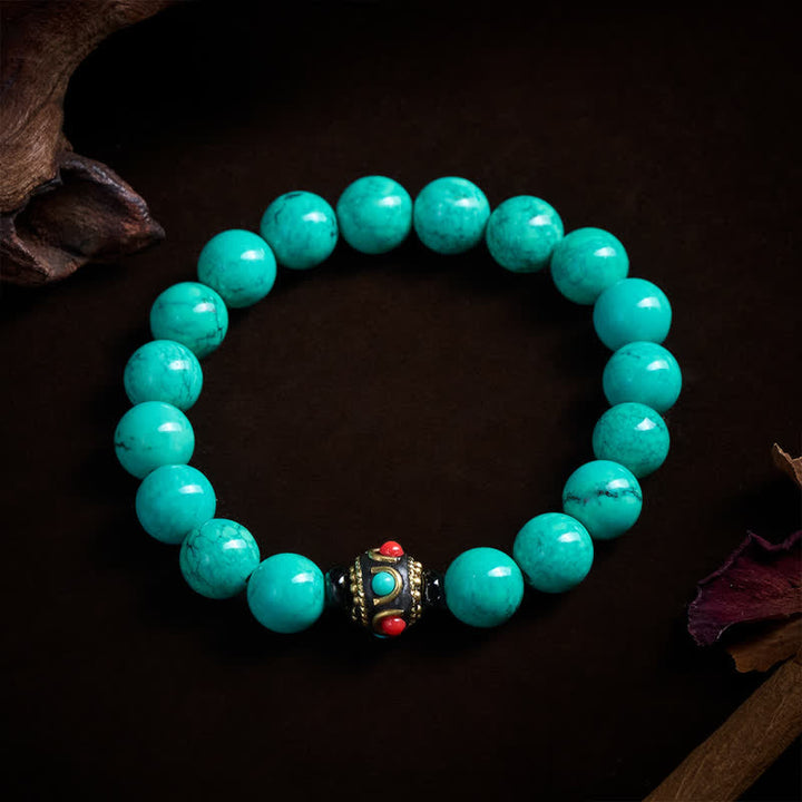 Buddha Stones Bracciale protettivo in turchese tibetano - image 2