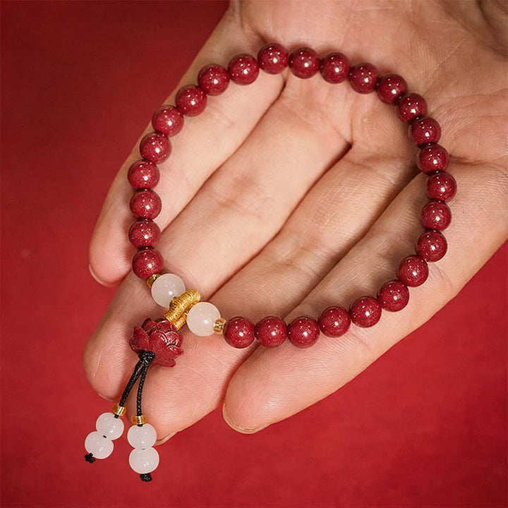 Buddha Stones Bracciale dell'Illuminazione al Loto in Cinnabro - image 3