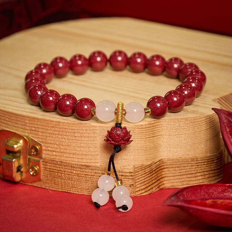 Buddha Stones Bracciale dell'Illuminazione al Loto in Cinnabro - image 9