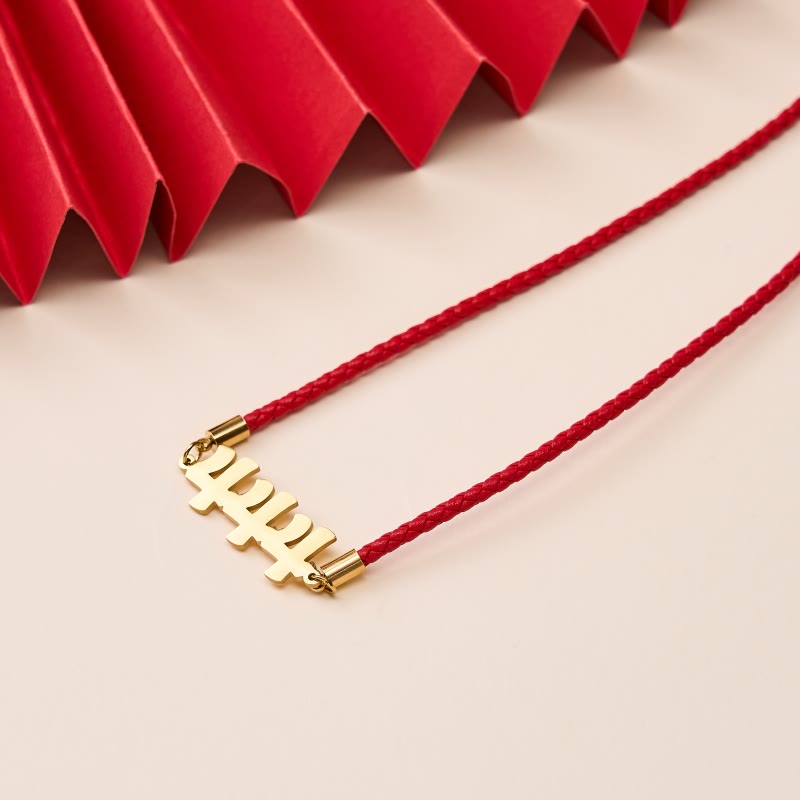 Buddha Stones Collana con ciondolo a forma di numeri angelici in acciaio al titanio con cordino regolabile e scritta "Fede". - image 9