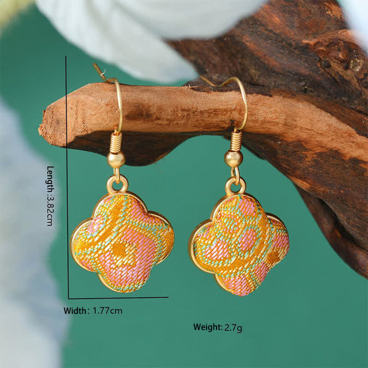 Buddha Stones Orecchini pendenti Song Brocade Colorful Tone Floral Prosperity. - fiore - Canzone Brocade (Prosperità♥Armonia) - image 2