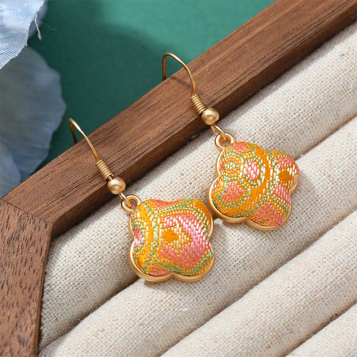 Buddha Stones Orecchini pendenti Song Brocade Colorful Tone Floral Prosperity. - image 10