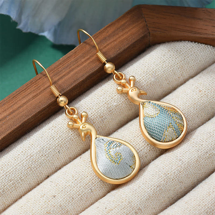 Buddha Stones Orecchini pendenti Song Brocade Colorful Tone Floral Prosperity. - image 11