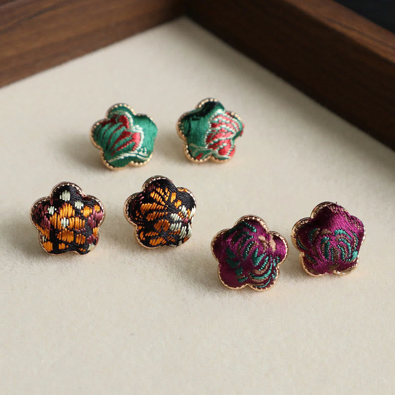 Buddha Stones Orecchini pendenti Song Brocade Flower Balance - image 6