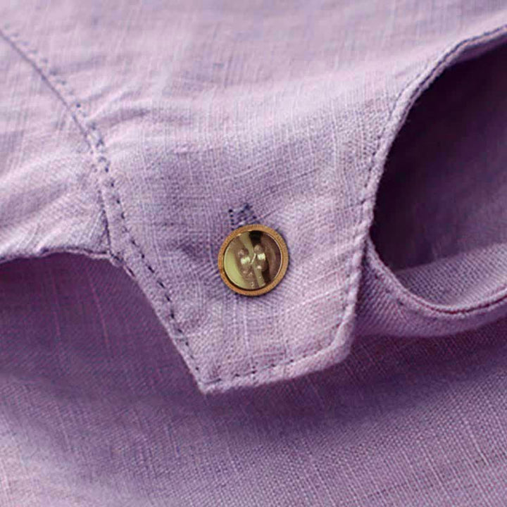 Buddha Stones Camicia senza maniche da donna estiva, casual, minimalista, con bottoni e tasca, tinta unita. - image 14