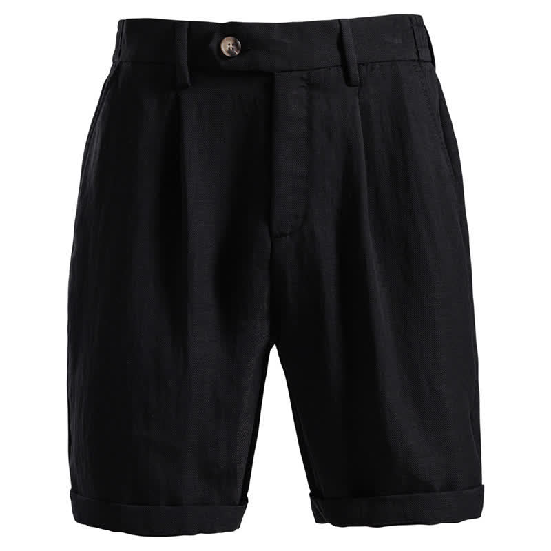 Pantaloncini Bermuda da uomo, modello classico estivo casual con cerniera e bottoni, con tasche, Buddha Stones. - Nero - US/UK/AU42，EU52 (2XL) - image 13