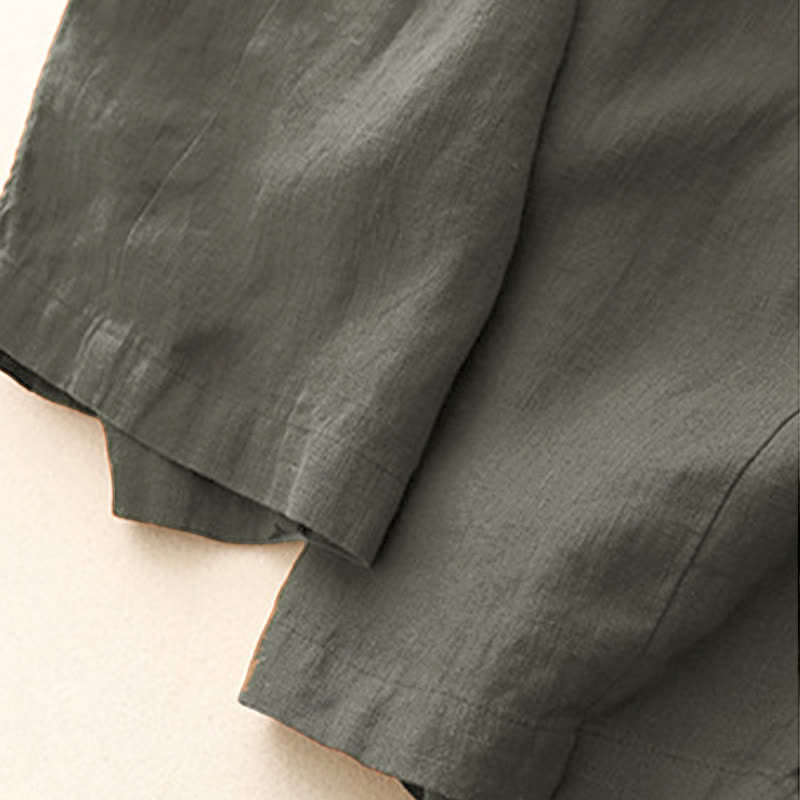 Buddha Stones Pantaloni estivi casual minimalisti con coulisse, tinta unita, alla caviglia, da donna, a gamba dritta con tasche. - image 7