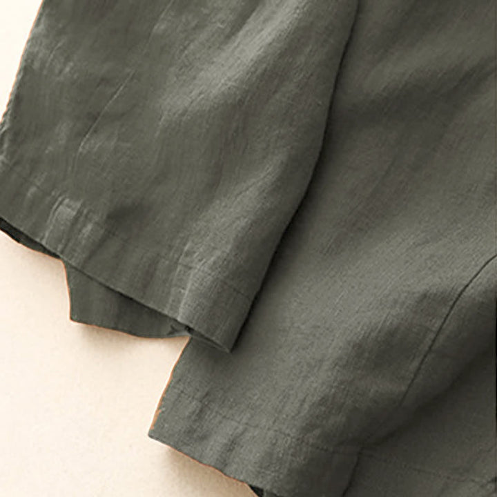 Buddha Stones Pantaloni estivi casual minimalisti con coulisse, tinta unita, alla caviglia, da donna, a gamba dritta con tasche. - image 7
