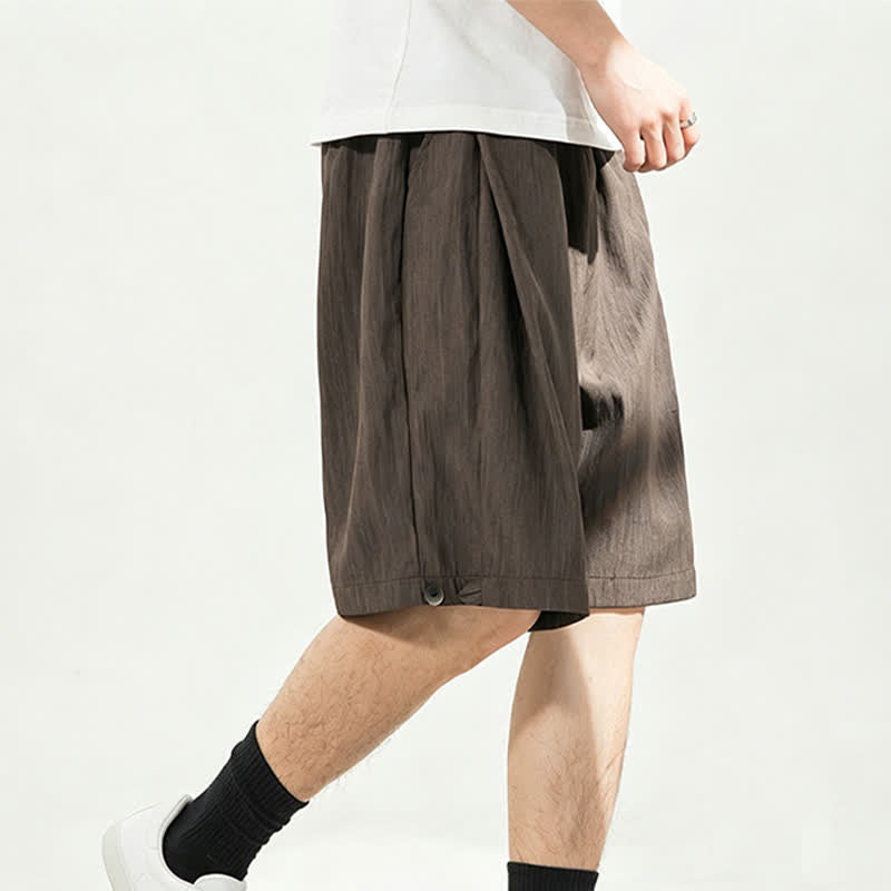 Buddha Stones Pantaloncini da uomo estivi casual minimalisti con coulisse in vita elasticizzata e tasca. - Siena - US/UK/AU42, EU52 (3XL) - image 15