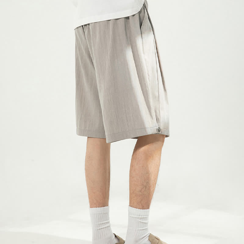 Buddha Stones Pantaloncini da uomo estivi casual minimalisti con coulisse in vita elasticizzata e tasca. - image 1