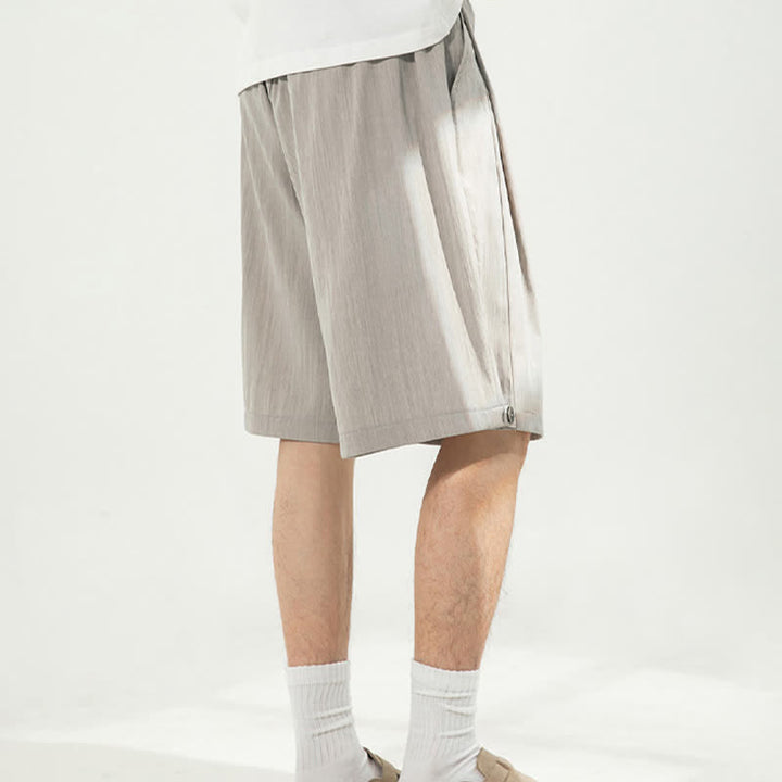 Buddha Stones Pantaloncini da uomo estivi casual minimalisti con coulisse in vita elasticizzata e tasca. - image 1