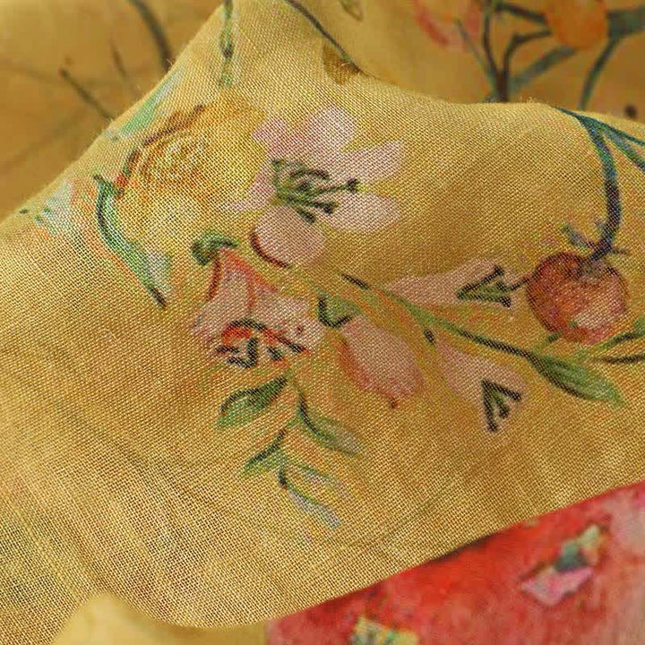 Buddha Stones Maglietta senza maniche da donna stile vintage Tang con bottoni a rana e stampa floreale e orchidee, ideale per l'estate. - image 29