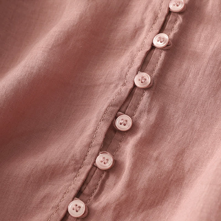 Camicia da donna con bottoni e ricamo Buddha Stones - image 25
