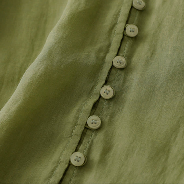 Camicia da donna con bottoni e ricamo Buddha Stones - image 3