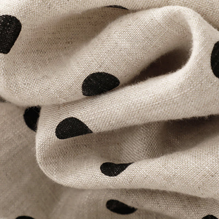 Abito da donna estivo a pois con scollo a V e allacciatura al ginocchio, con tasche, Buddha Stones. - image 18