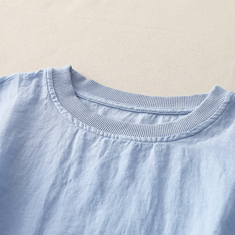 Camicia da donna a maniche corte con scollo rotondo e motivo Buddha Stones. - image 1