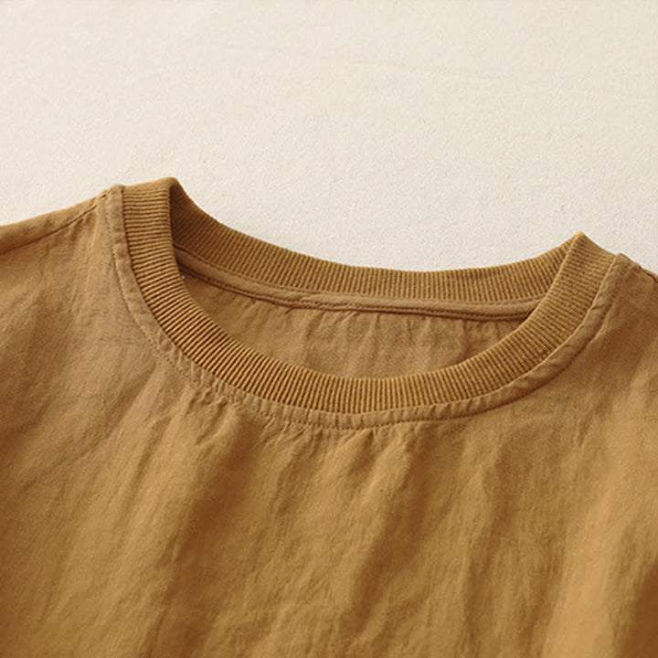 Camicia da donna a maniche corte con scollo rotondo e motivo Buddha Stones. - image 13