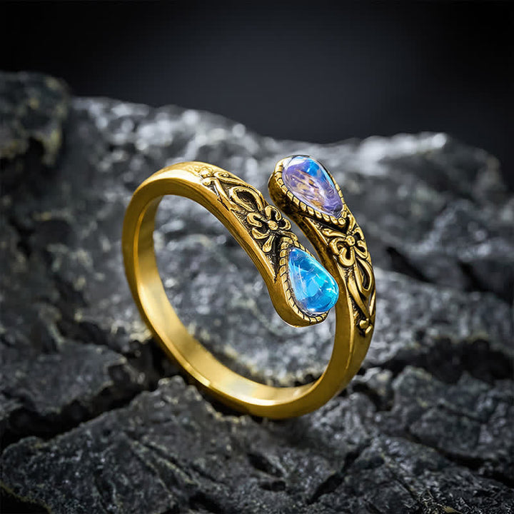 Buddha Stones Anello aperto Copper Liuli Butterfly Freedom - D'oro - image 8