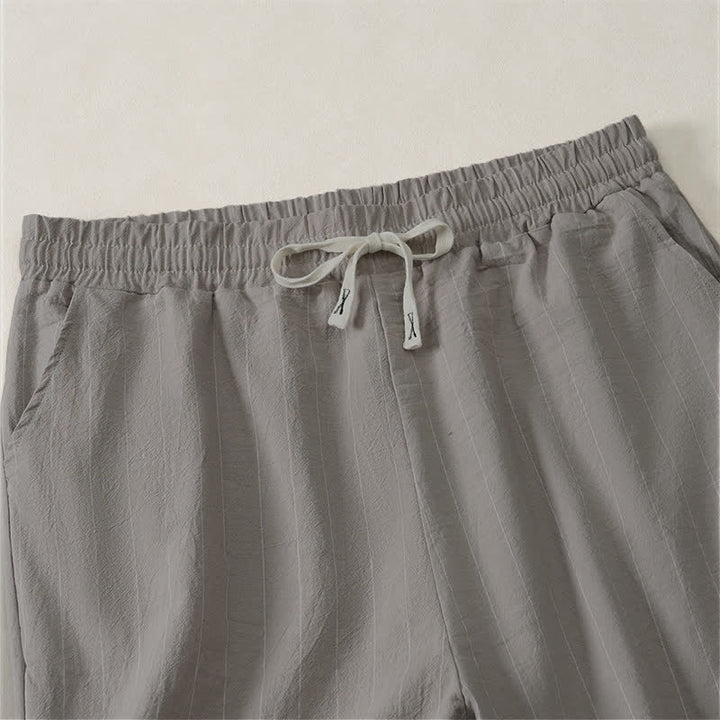 Buddha Stones Pantaloncini da uomo estivi casual a righe con coulisse e tasche - image 16