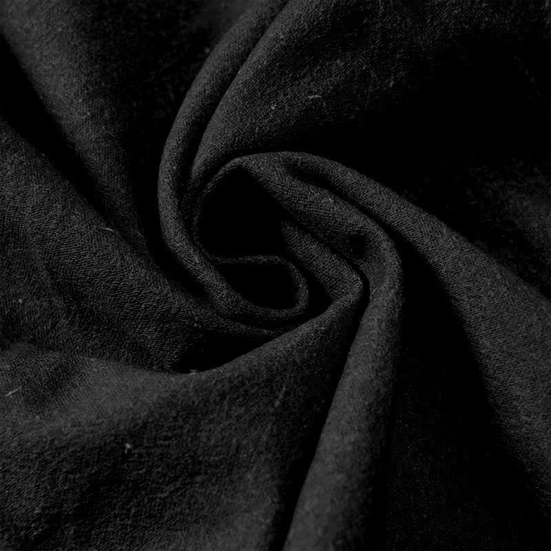 Buddha Stones Pantaloni da donna in puro cotone con elastico in vita e tasche, fantasia celeste sole e luna. - image 3