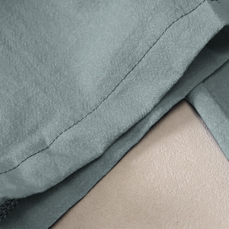 Buddha Stones Pantaloni da donna in puro cotone con elastico in vita e tasche, con motivo sacro Om Lotus e vita elasticizzata. - image 10