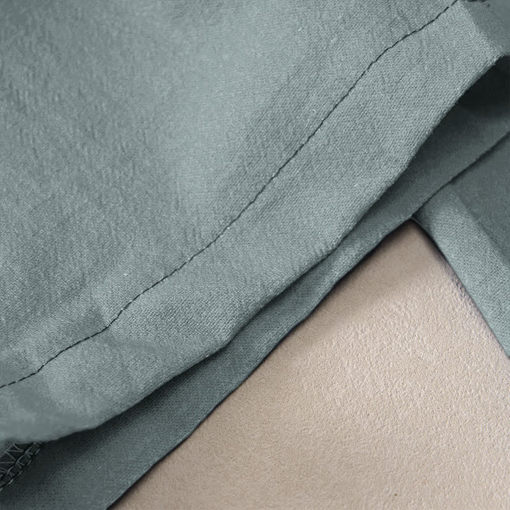 Buddha Stones Pantaloni da donna in puro cotone con elastico in vita e tasche, con motivo sacro Om Lotus e vita elasticizzata. - image 10