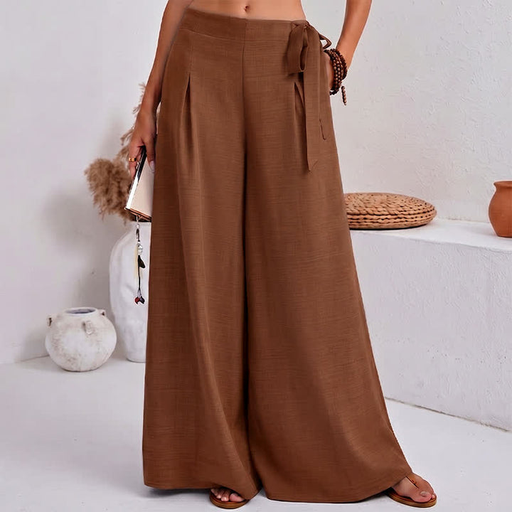 Pantaloni da donna a gamba larga con coulisse, stile retrò, con motivo Buddha Stones, perfetti per la primavera, casual e con tasche. - image 10