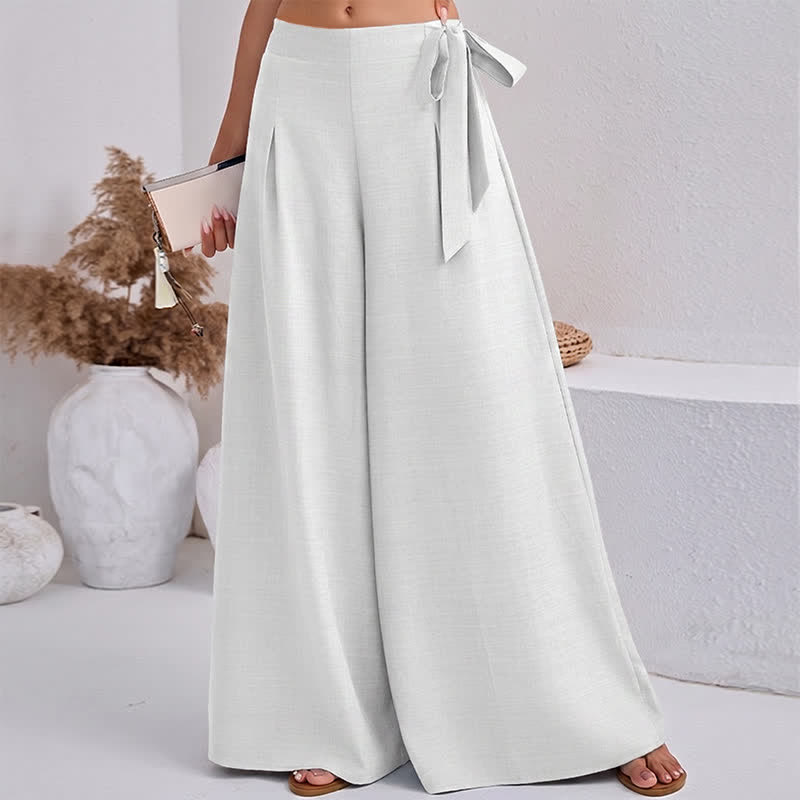 Pantaloni da donna a gamba larga con coulisse, stile retrò, con motivo Buddha Stones, perfetti per la primavera, casual e con tasche. - image 14